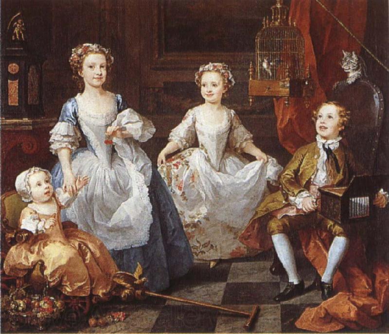 William Hogarth Famijen Graham's children France oil painting art